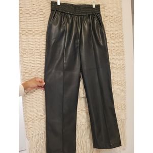 H&M leather joggers - NWOT